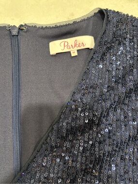 Parker Navy Sequin top